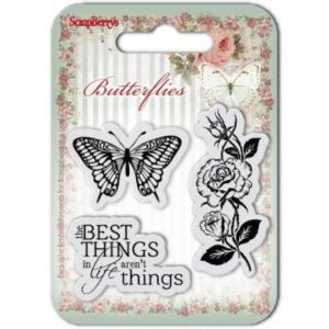 Stemple akrylowe ScrapBerry's 7cm, Butterflies The Best Thing